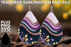 Chic Teardrop Earrings PNG Ideas, Pattern Product Image 1