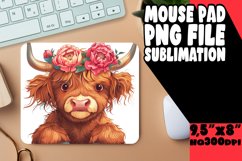 Farmyard Friend Mouse Pad Cute Peekaboo Cow Product Image 1