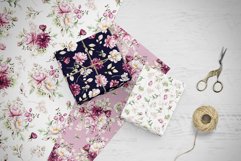 Seamless patterns with watercolor flowers, floral background Product Image 5