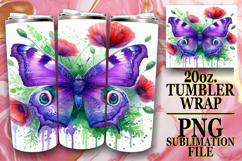 BLISSFUL MEMORIES 20oz TUMBLER WRAP, Butterfly Product Image 1