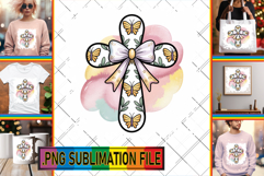 Bright TSHIRT Magic PNG, Cross and Bow Product Image 1