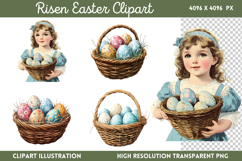 Risen Easter Clipart PNG Product Image 1