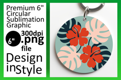 Stylish Circle Design for Sublimation , Flowers Product Image 1