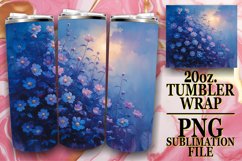 Elegant Springtime Floral Tumbler Wrap Sublimation Product Image 1