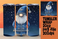 Watercolor Gnome 20oz Wrap Sublimation Christmas Theme Product Image 1
