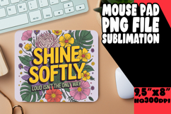 JOYFUL mouse MAT Playful Art, Flower Quote Product Image 1