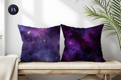 Nebula Stars Purple Galaxy Seamless Space Digital Paper Product Image 2