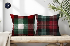 Cozy Plaid Flannel Red Green Seamless Digital Paper Product Image 2