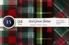 Cozy Plaid Flannel Red Green Seamless Digital Paper Product Image 1
