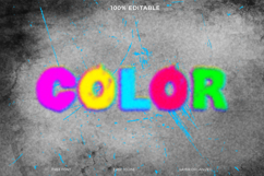 Colorful Glow Text Effect | Blurry Grunge Font Product Image 1