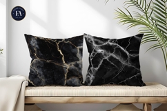 Luxury Black Marble with Silver Veins Digital Paper Product Image 2