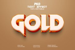 Gold 3d Editable Text Effect Style Product Image 1
