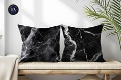 Silver Veins Black Marble Dramatic Texture Digital Paper Product Image 2