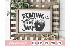Reading is my jam SVG, Book SVG, Book quotes Svg, Book Product Image 1