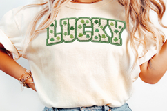 Lucky Chenille png | St Patricks Day Patch Shirt Design Product Image 7