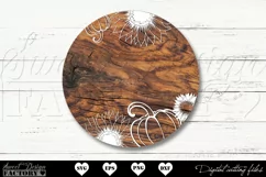 sunflowers and pumpkins wreath SVG Product Image 1