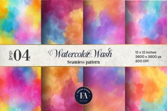 Watercolor Wash Digital Paper | Seamless Rainbow Texture Product Image 1