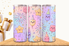 Festive Happy New Year Tumbler Wrap 2026: 20oz Skinny Tumble Product Image 1