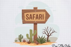 Watercolor Safari Adventure Clipart PNG Product Image 1