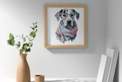 Cute dalmatian dog with glasses and scarf sublimation PNG Product Image 4