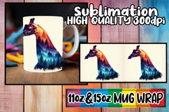 Radiant mornings sublimation mug wrap, Animals Art Product Image 1