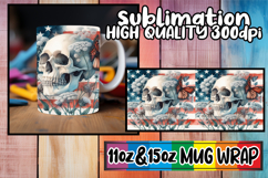 Enchanted days 11oz 15oz mug wrap, Skull USA Product Image 1