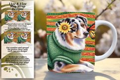 Luxurious 11oz Png Mug Wrap Template , Cute Dog Product Image 1