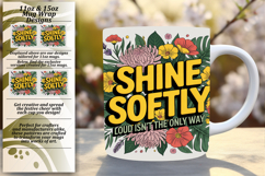 SOPHISTICATED 11oz Mug Wrap PNG , Flower Quote Product Image 1
