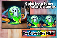 Serene thoughts 11oz 15oz sublimation wrap, Ghost Product Image 1