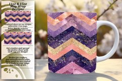 Vibrant Glitter Stripe Mug 11oz/15oz Wrap Art for Product Image 1