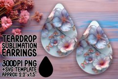 Playful 3D Springtime Teardrop Earrings: Sublimation Beauty Product Image 1