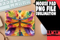 Dynamic Whimsical Cheerful Dragonfly Mouse Pad Product Image 1