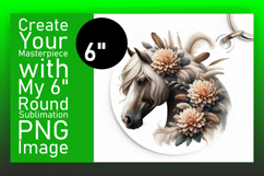 Vibrant Circle Design Car Coaster PNG , Horse Product Image 1