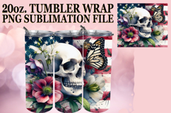 Playful Moments 20oz tumbler wrap, Skull USA Product Image 1