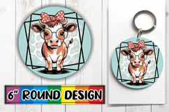 Sweet Keychain Designs for Gifts, Cute Cow Product Image 1