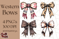Western Style Bow PNG, Cute Cowboy, Cowgirl Coquette Png Product Image 1