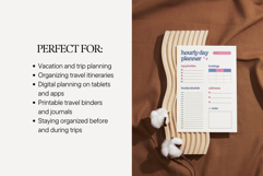 Solo Travel Planner Printable &amp; Digital Use PDF Product Image 5