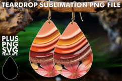 Colorful Teardrop Earrings Magic, Pattern Product Image 1