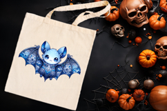 Funny Halloween bat clipart| Blue moon in night shirt design Product Image 3