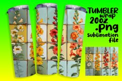 Vibrant Floral Festival 20oz Tumbler Wraps - Sublime Sublima Product Image 1