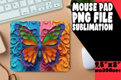 Fluttering Spring Delight 3D Mouse Pad with Butterflies Product Image 1