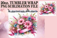 Timeless charm 20oz tumbler wrap, Flowers Product Image 1