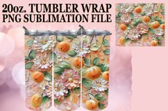 Flower and Fruit Tumbler Sublimation Product Image 1