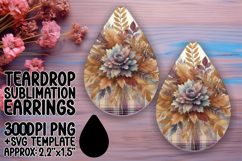 Playful Teardrop Design for Sublimation , Autumn Flower Product Image 1