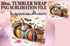 SUNSHINE JOY 20oz TUMBLER WRAP, Pumpkin Watercolor Product Image 1