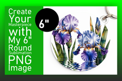 Fun Round Design Keychain Template , Flowers Product Image 1