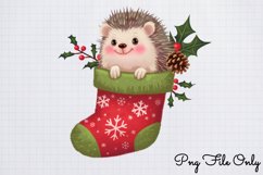 Woodland Christmas Watercolor Clipart PNG Product Image 1