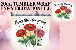 Cozy afternoons 20oz tumbler wrap, Flowers Quote Product Image 1