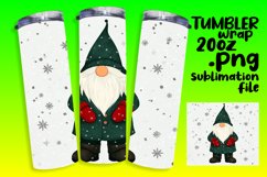 Festive Gnome Wrap 20oz Christmas Tumbler Sublimation Product Image 1