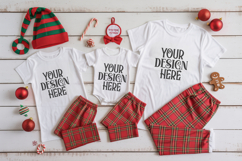Christmas Family Matching Group T-Shirt Mockups | Holiday Fl Product Image 1